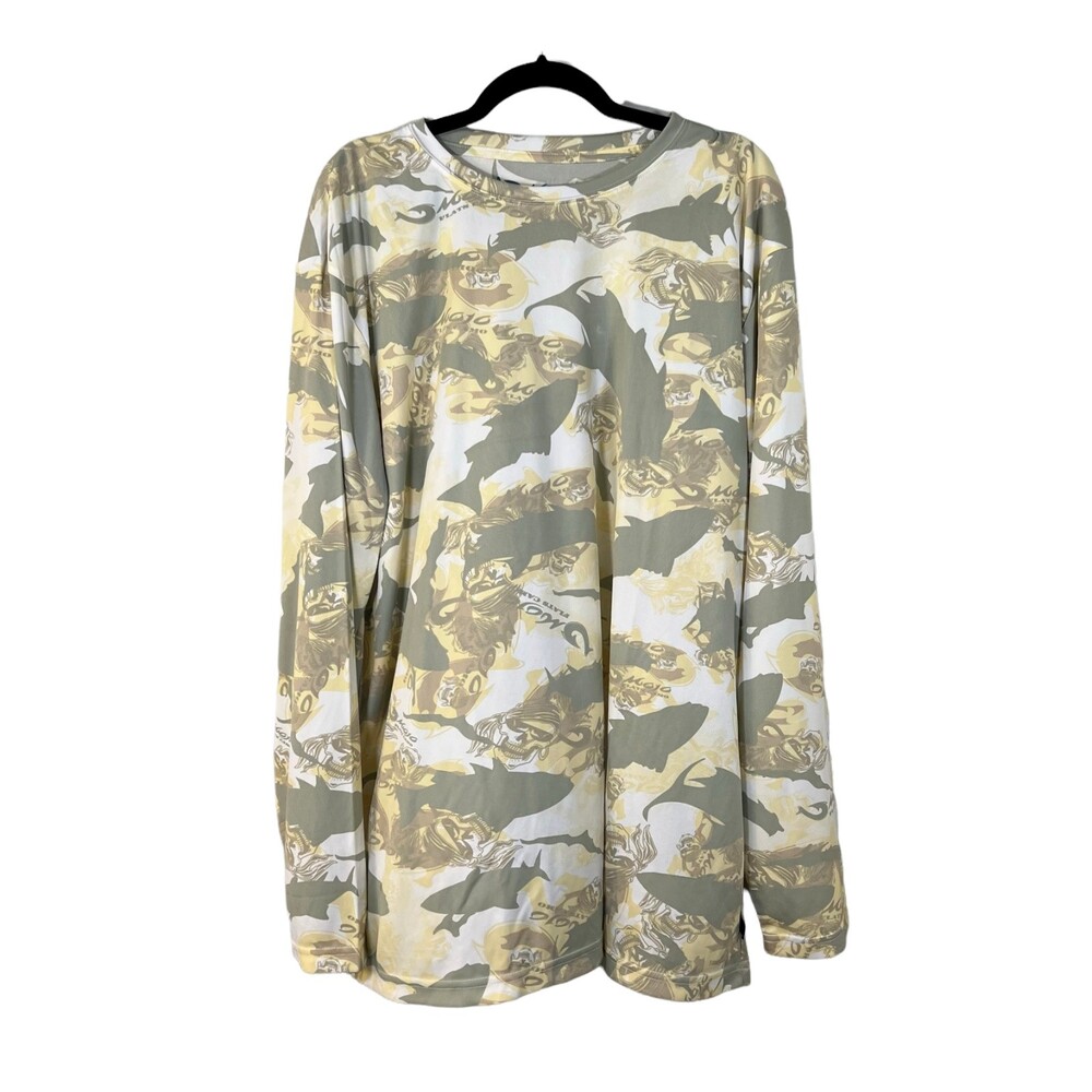 Mojo Long Sleeve Flats Camo Performance Shirt Ab4 Sawgrass Green Size XXL NEW